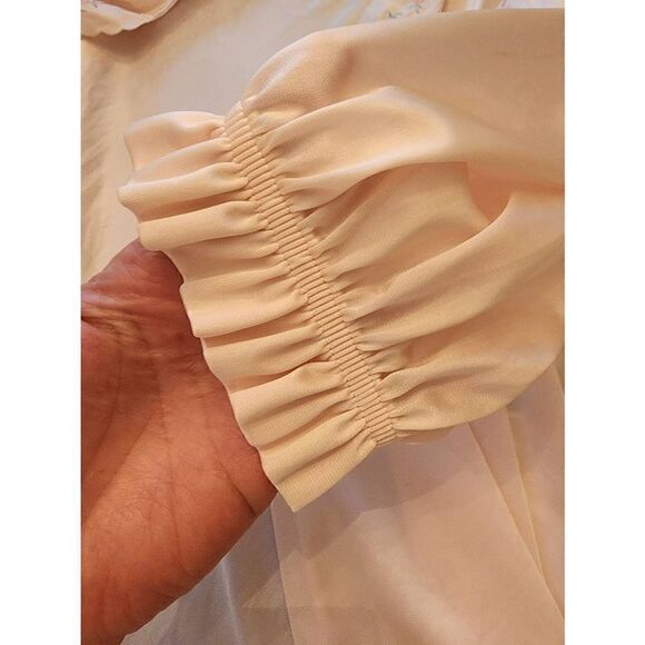 Vintage Lorraine nightgown and robe size small peach pink Rev2 Chemise - Picture 14 of 15